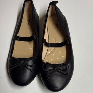 Cat & Jack Black Dress Shoes with Bow